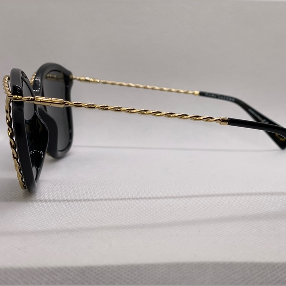 Brand New Marc Jacobs Oversized black gold twist Squared Sunglasses Authentic - Picture 4 of 9